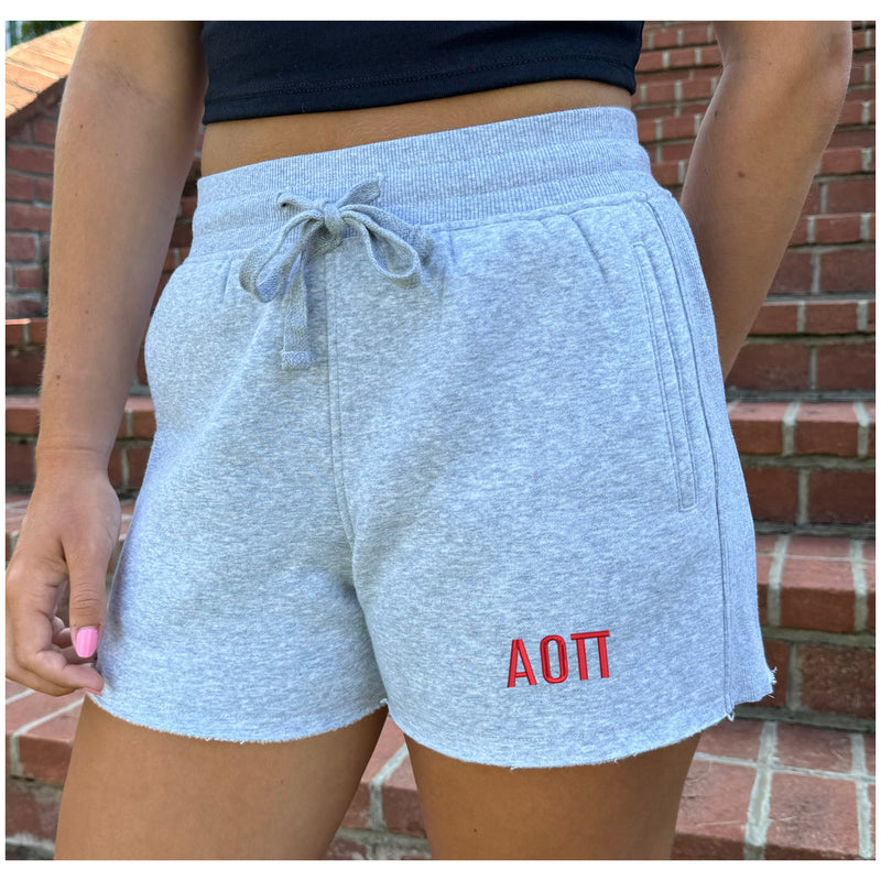 Fave Fit Alpha Omicron Pi Fleece Shorts