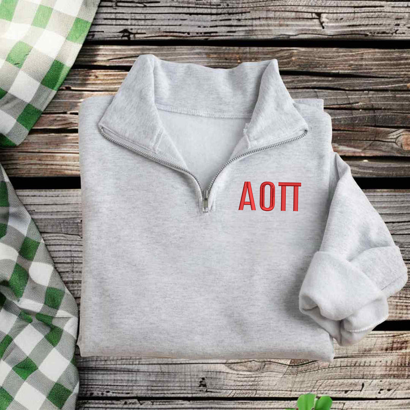 Alpha Omicron Pi Qzip Sweatshirt