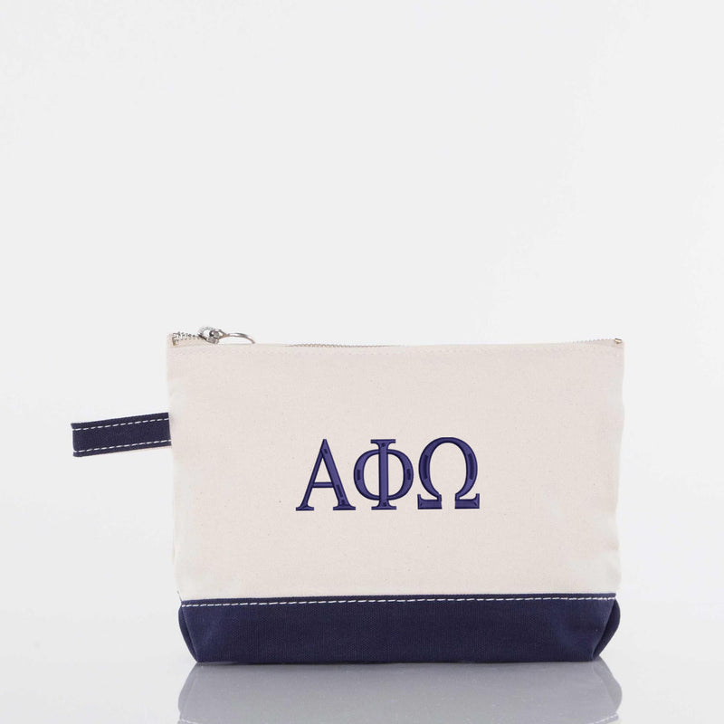 Alpha Phi Omega Canvas Cosmetic Bag