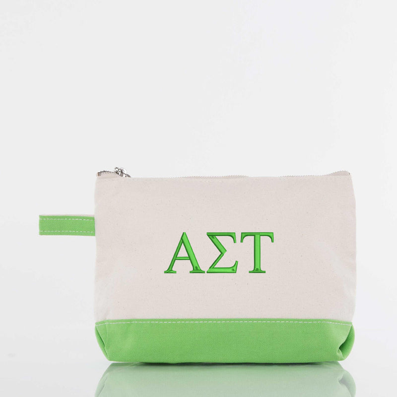 Alpha Sigma Tau Canvas Cosmetic Bag