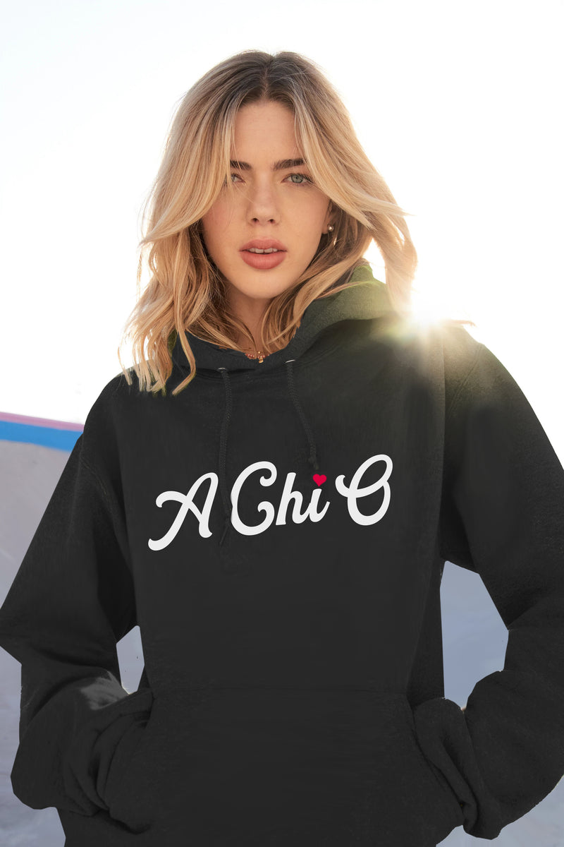 Alpha Chi Omega Classic Pullover Hoodies - A CHI O Heart