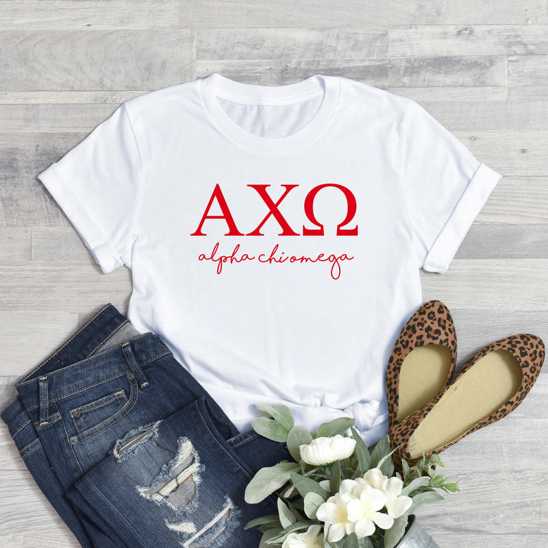 Alpha Chi Omega Short Sleeve T-Shirt - Shoreline Tee