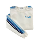 Alpha Delta Pi 5 Stripe Crewneck Sweatshirt