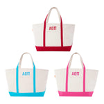 Alpha Omicron Pi Large Canvas Tote Bag