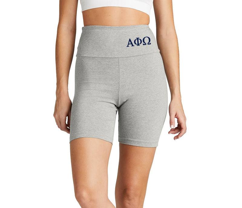 Alpha Phi Omega High Waist Bike Shorts