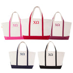 Chi Omega Large Canvas Tote Bag