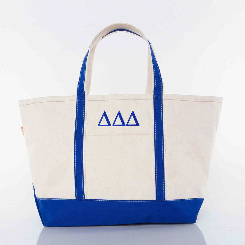 Delta Delta Delta Large Canvas Tote Bag