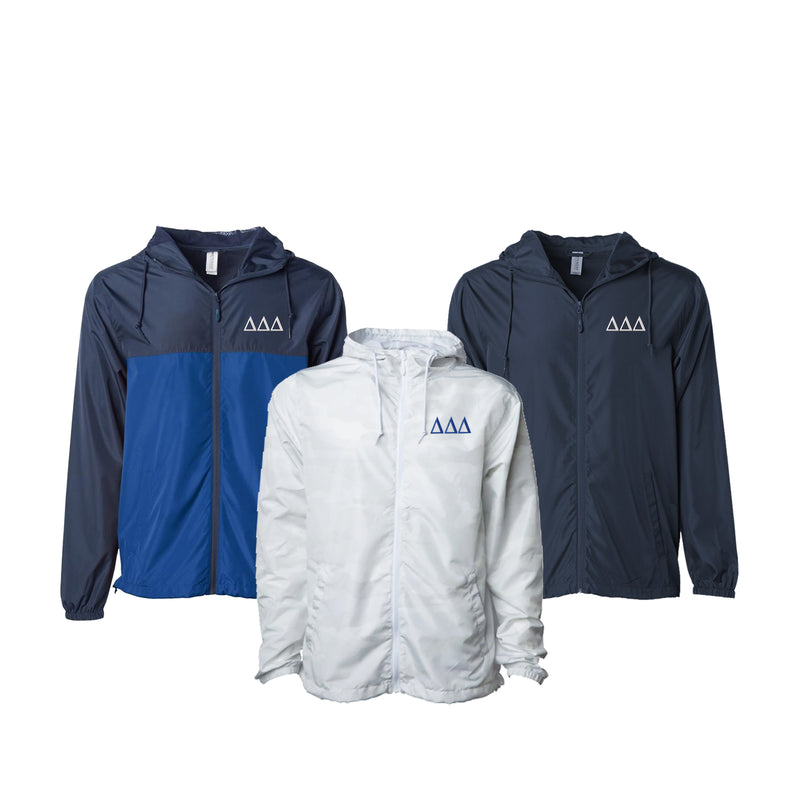 Delta Delta Delta Windbreaker Jacket - Letters