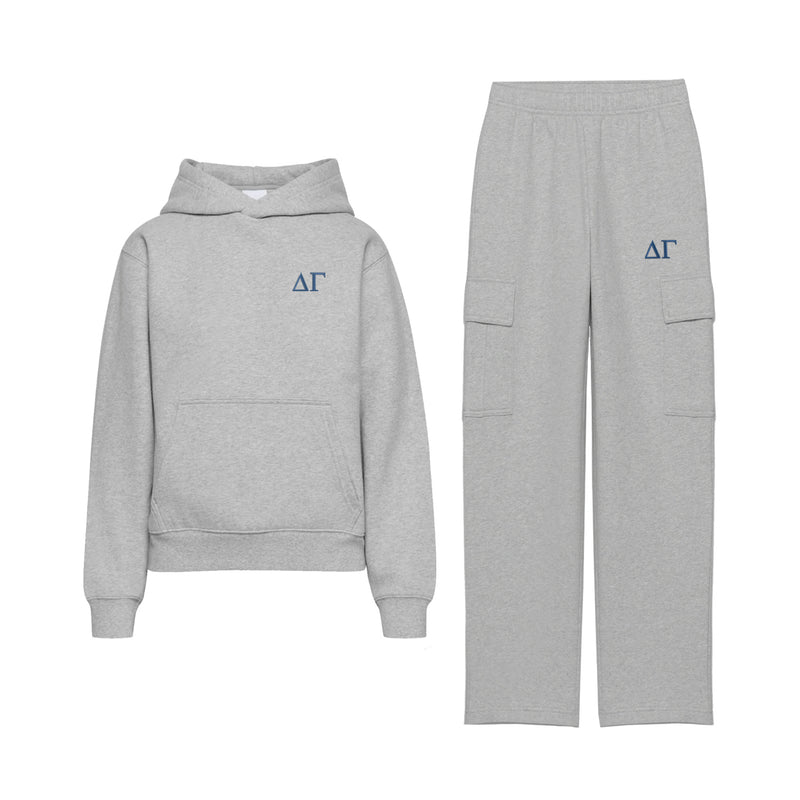 Delta Gamma Fave Fit Hoodie & Cargo Pant Set