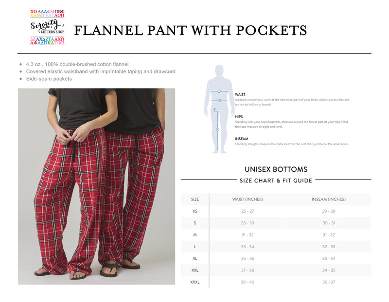 Omega Phi Alpha Flannel Pants