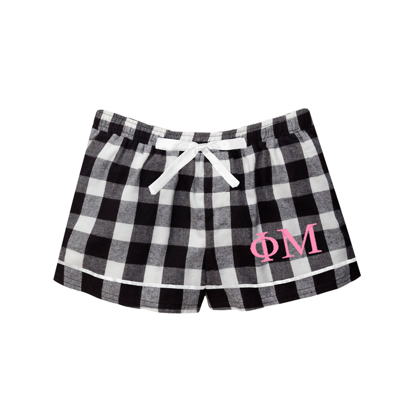 Phi Mu Flannel Boxer Shorts