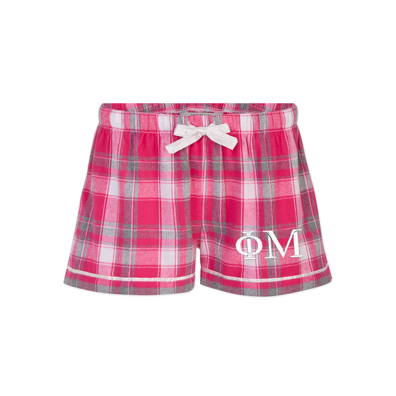 Phi Mu Flannel Boxer Shorts