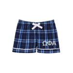 Omega Phi Alpha Flannel Boxer Shorts - OPhiA Sorority Boxers