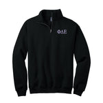 Phi Delta Epsilon Qzip Sweatshirt - Greek Letters