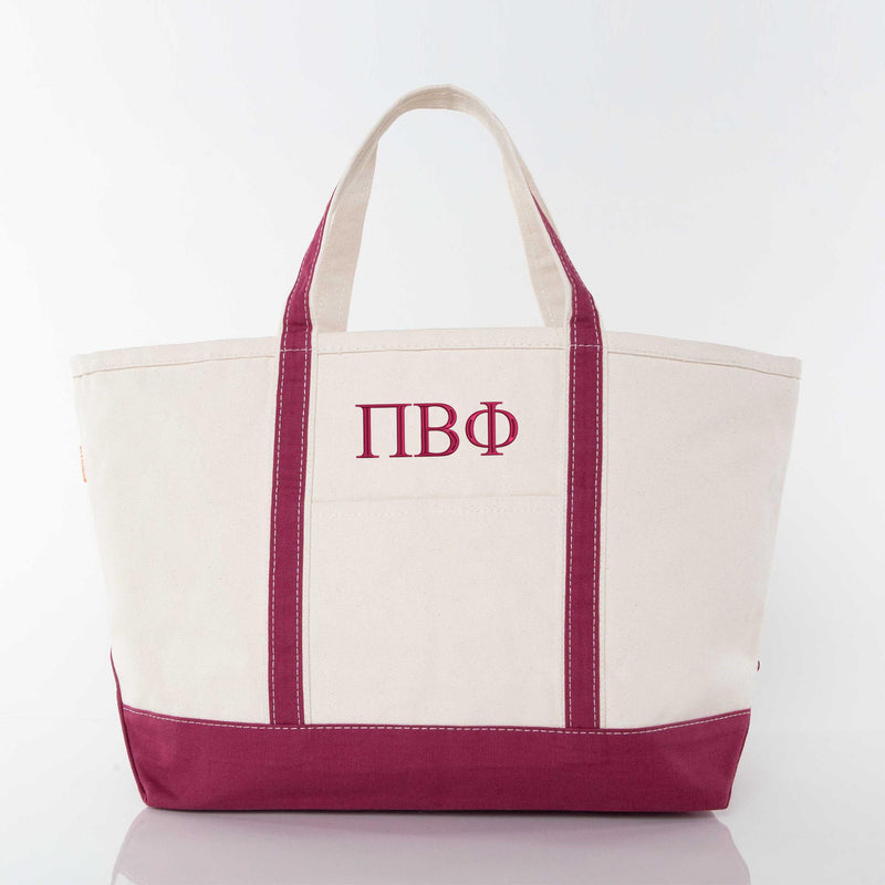 Pi Beta Phi Large Canvas Tote Bag