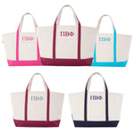 Pi Beta Phi Large Canvas Tote Bag