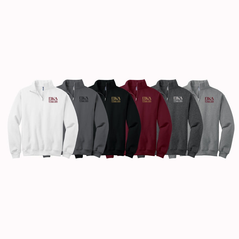 Pi Kappa Alpha Quarter Zip Pullover Sweatshirt