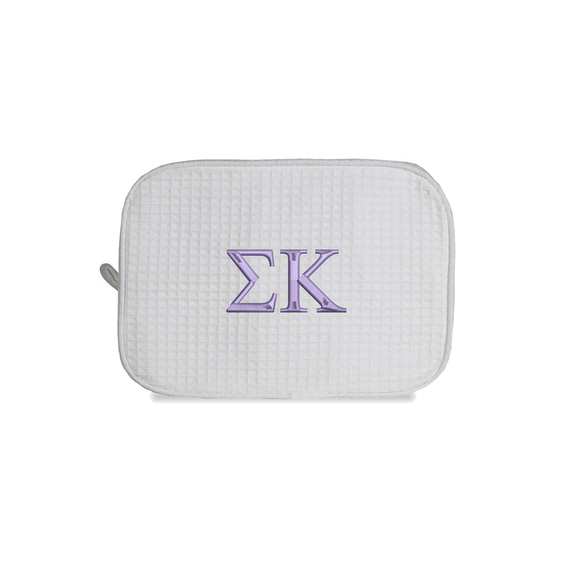 Sigma Kappa Waffle Weave Cosmetic Bag