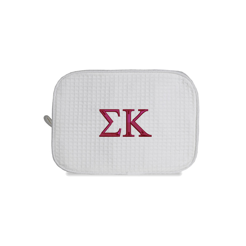 Sigma Kappa Waffle Weave Cosmetic Bag