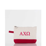 Alpha Chi Omega Canvas Cosmetic Bag