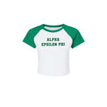 Alpha Epislon Phi Short Sleeve Crop Raglan