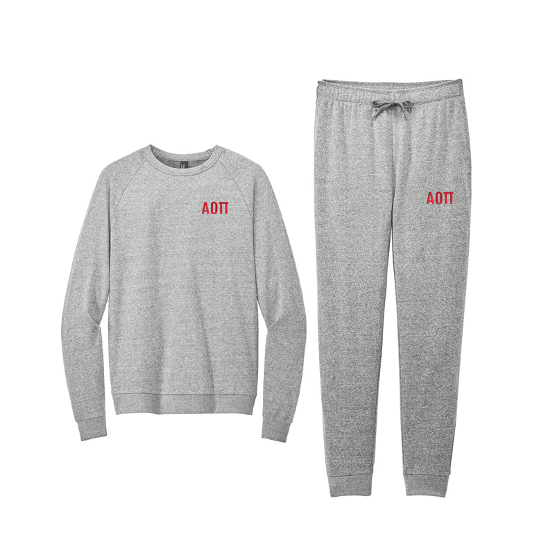 Alpha Omicron Pi Tri Fleece Jogger Set