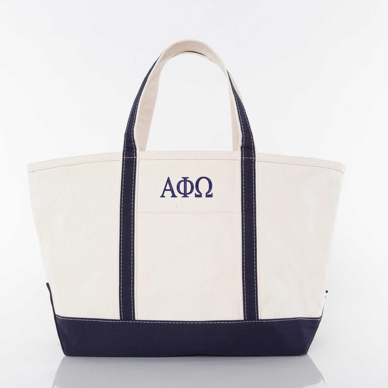 Alpha Phi Omega Large Canvas Tote Bag