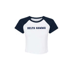 Delta Gamma Short Sleeve Crop Raglan