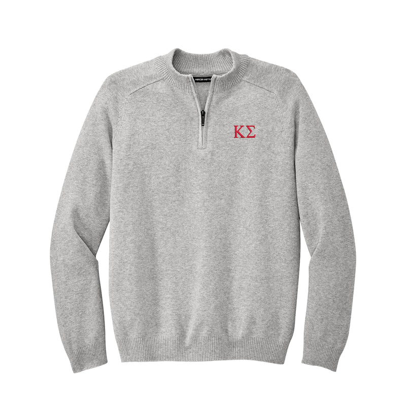 Kappa Sigma 1/4-Zip Monogrammed Sweater