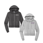 Phi Chi Theta Cropped Zip Up Hoodie