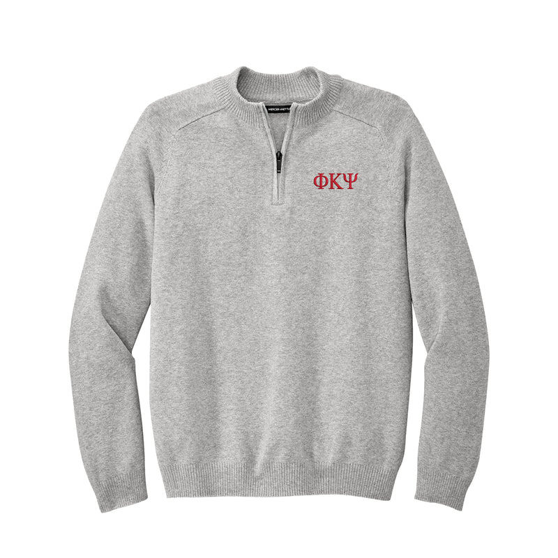 Phi Kappa Psi 1/4-Zip Monogrammed Sweater