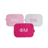 Phi Mu Waffle Weave Cosmetic Bag