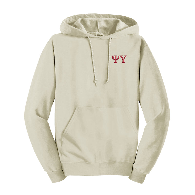 Psi Upsilon Embroidered Hooded Sweatshirt