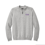 Tau Epsilon Phi 1/4-Zip Monogrammed Sweater